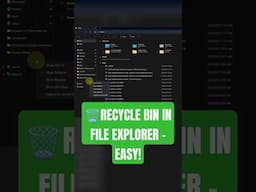 🗑️ Show Recycle Bin in File Explorer FAST! (Windows 10 & 11)