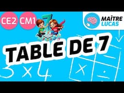 Table de 7 CE2 - CM1 - Cycle 2 et 3 - Maths - Mathématiques - Calcul