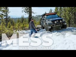 A disappearing mountain! Slick spring slush! Roaming forest & desert! A perfect creekside campsite!