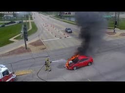 Cedar Rapids Fire responds to vehicle fire at Edgewood Road and 42nd Street 4/30/25
