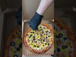 Ham mozzarella olives and corn kids love it #pizza #pizzarecipes #food #pepperonipizza