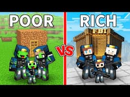 Mikey POOR vs JJ RICH FBI Family in Minecraft (Maizen)