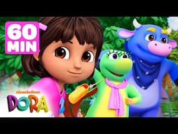 Dora Mejores Amigos Marathon! w/ Isa & Benny #3 💕 60 Minutes | Dora & Friends