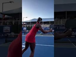 Ridiculous pickleball defense from Hurricane Tyra Black and Parris Todd 🫨