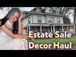Estate Sale Shopping For Antiques and Vintage Home Decor - Thrift Haul - Decorating for Spring