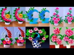 6 beautiful flower bouquet making with paper / diy flower bouquet