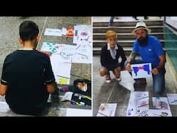 Man Asks 15-Year-Old Why He’s Selling His Drawings in Public for 2 Cents Each — The Answer Will
