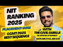 NIT Ranking 2025 Placement Wise (M.Tech) : CCMT 2025 #ccmt #nit #mtech #education @TheCivilGuruji