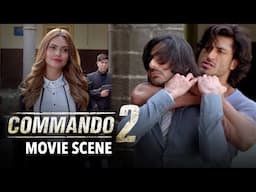 Esha Gupta Kills Her Husband And The Hacker From Vidyut's Team | Commando 2 | Movie Scene