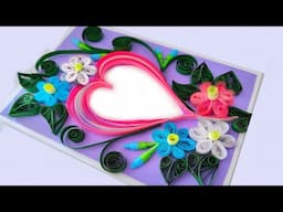 beautiful flower quilling design making with paper / diy paper quilling design