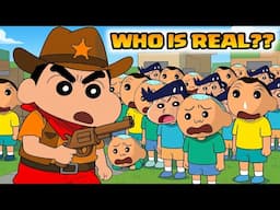 Sherrif Shinchan Trying To Find His Real Friends 😵‍💫🔫 | Roblox NPC or Die | Funny Game 😂