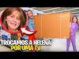 😱 HELENA foi TROCADA por TV GIGANTE !  *Compras da Nova Casa!🏠