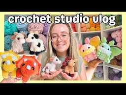 VLOG: Giant crochet moths, mini cows, & designing a new pattern?! 🐮🌸