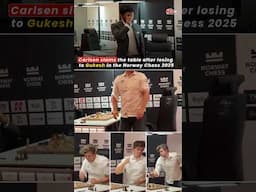 #magnuscarlsen slams the table after losing to #gukesh in the Norway Chess 2025 | #viral #trending