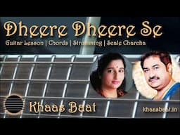 Dheere Dheere | Khaas Baat | Pawan | Guitar Lesson | Chords | Strumming Pattern | Scale Charcha