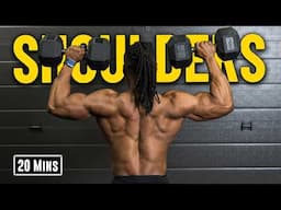 Insane 20-Min Dumbbell Shoulder Workout for 3D Delts (No Gym Needed!)