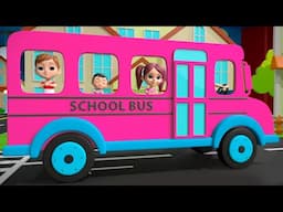 Wheels On The Bus, School Bus and Nursery Rhyme for Kids