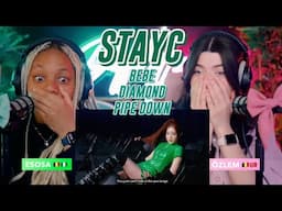 STAYC(스테이씨) 'BEBE' MV, DIAMOND, PIPE DOWN AND BEBE PERFORMANCE VIDEO reaction