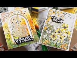 Distress Crayons + Inks + Stencils! 2 Ways to Use Simon's April 2025 Card Kit!
