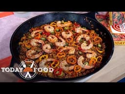 Get JJ Johnson's recipe for cast-iron paella with shrimp