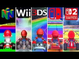 Evolution of Rainbow Road in Mario Kart (1992-2025)