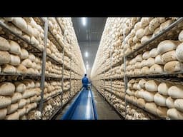 How Billions Tons of Button Mushrooms Are Harvested And Processed -  Mushroom Farming Technology