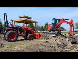 CRAWL SPACE FLOODED! Kubota LX3310 All ORANGE (Kubota) Day!