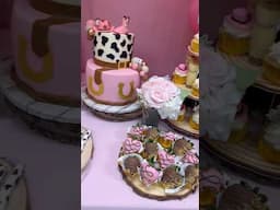 Cowgirl Baby Shower! #bootsontheground  #cowgirlbabyshower #rodeobabyshower #babyshower #treattable