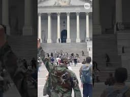 Veterans holds protest at Capitol ahead of Army celebrations #Shorts