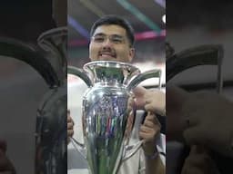 EmreYilmaz lifts the trophy at the #ChampionsLeague FINAL! 🤩 #Shorts #FC25