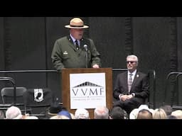 Superintendent of National Mall and Memorial Parks gives remarks at Vietnam War Memorial