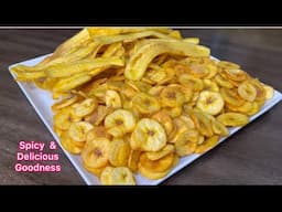 HOW TO MAKE PLANTAIN CHIPS | KPEKERE | TOSTONES | HEALTHY SNACK | @SpicyDeliciousGoodness