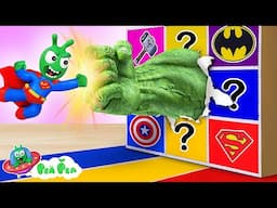 Surprise Superhero Things in Mystery Boxes - Funny Cartoon for Kids