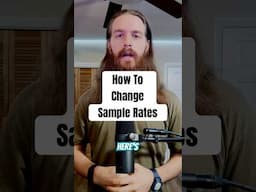How To Change Sample Rate in Logic Pro (1/2) #musicproducer #logicprox