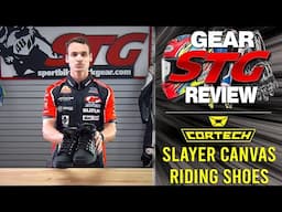 Cortech Slayer Canvas Check Riding Shoes Review from SportbikeTrackGear.com