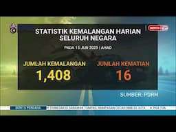 16 JUN 2025 - BERITA PERDANA - STATISTIK KEMALANGAN HARIAN SELURUH NEGARA SETAKAT 15 JUN 2025