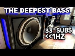 The Deepest BASS Ever 🔊 Crazy home sound system with 33" Subs playing down to 1hz