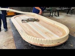 The Woodworking Creativity Turn Idea into Masterpiece // Unique Dining Table & Passionate Carpenter