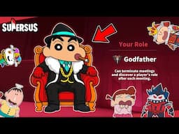 Shinchan Became Godfather In Super Sus 😱🔥 | Shinchan Playing Among Us 3D | Funny Game 😂