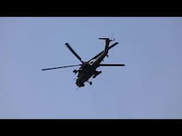 Russian attack helicopter shows unlimited aerobatic