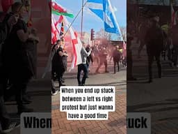 Stuck Between a Left VS Right Immigration Protest in England 🏴󠁧󠁢󠁥󠁮󠁧󠁿