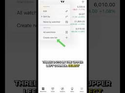 Create Custom Watchlists in TradingView Mobile #tradingview #mobiletrading #trading