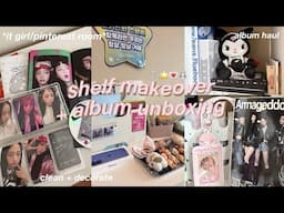 🫧🐰PINTEREST Shelf Makeover: Unboxing New Albums, My Kpop Collection Tour + mini q&a!  ༘ ೀ⋆｡˚