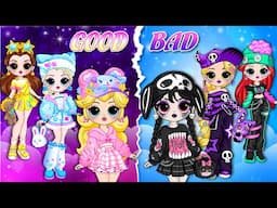 GOOD vs Bad Girl Fashion for Disney Princess  | DIY Paper Dolls Fashion