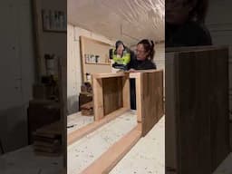 Small Wood Planter with Tall Back