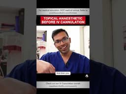 Topical Anaesthetic Before IV Cannulation | #shorts #ivcannulation #anesthesiology #nurse