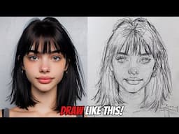 How I Draw Faces with Just One Pencil ✏️ (And Make Them Look Real!)