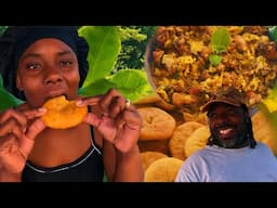 Authentic Yaadman Ackee and Chicken Back with Soft Fry Dumplings, Classic Jamaican dish