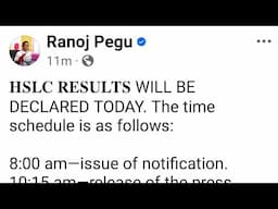 HSLC 2025 Results will be declared today at 10.30 AM|100% Real|HSLC 2025 Results| Confirmed 11th Apr
