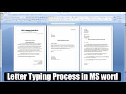 A to Z Complete Letter Typing Process in Microsoft Word Hindi Tutorial